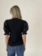 Six Fifty Faux Leather Sleeve Top Online