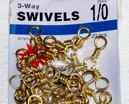 Three(3) Way Swivels size by Eagle Claw 20 Pack Brass on Sale