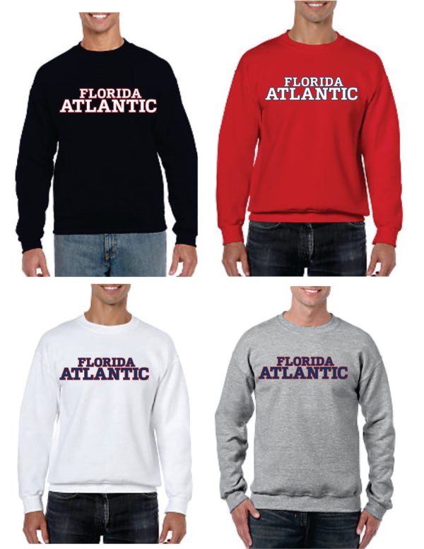 Crew Neck Sweatshirt with printed FAU (Logo 5 New) Fashion