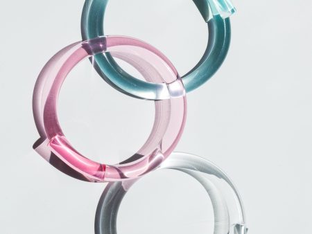 Lucite Rod Bracelet - Pink, Turq & Clear Online