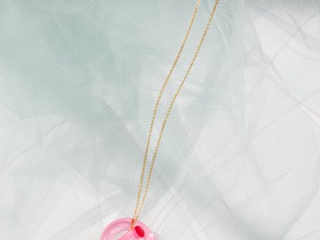 Knot Necklace in Pink on Sale