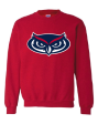 Youth Crew Neck Sweatshirt with printed FAU Owlhead (Logo 7) Cheap