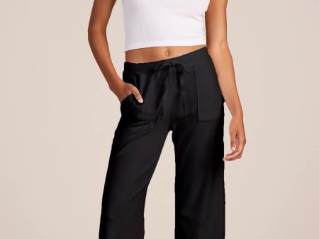 BOBI Wide Leg Top Tie Pant Online Hot Sale