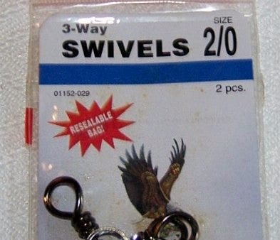 Three(3) Way Swivels size by Eagle Claw Black Fashion