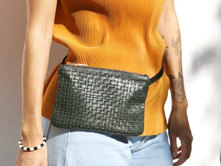 Cab Collection Ryder Mini Basket Weave Fanny Pack Sale