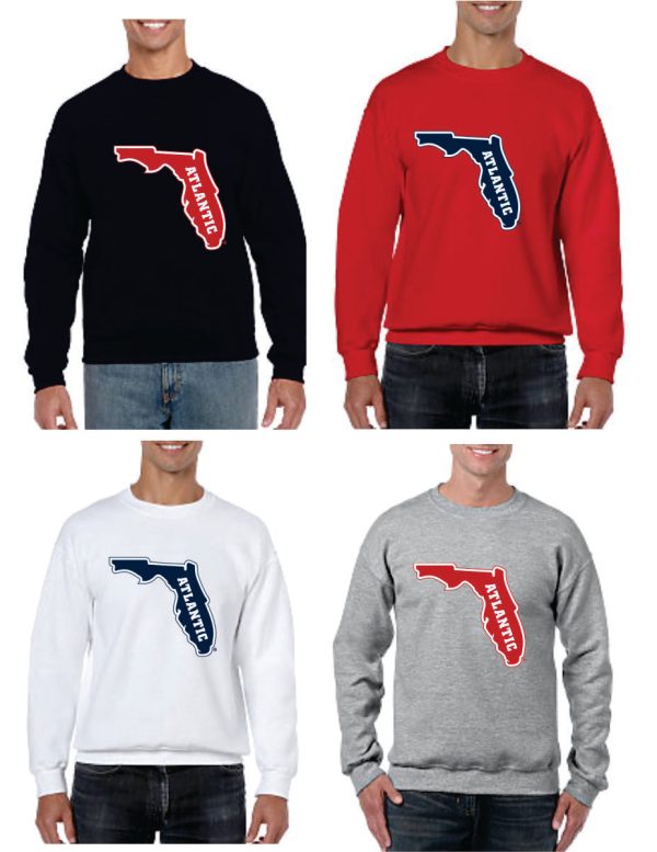 Youth Crew Neck Sweatshirt with printed FAU (Logo 6) Online