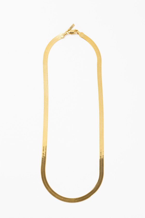 Thick Herringbone Chain Necklace Online now