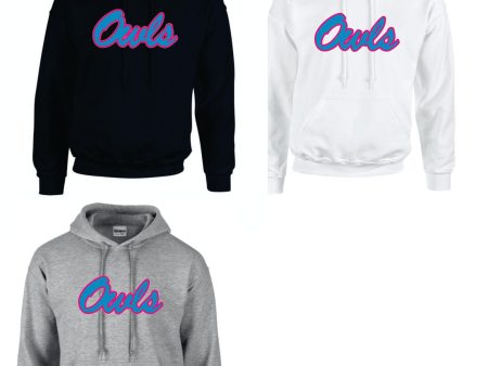 Owls Adult Hoodie Sweatshirt Florida Atlantic (Logo Owls) Online Hot Sale