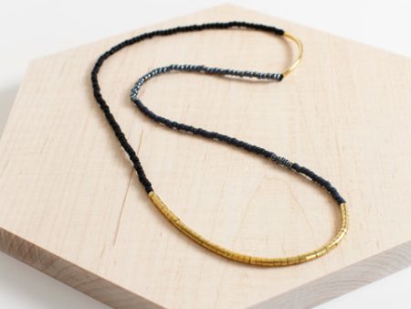 Krysos + Chandi Black Bead Necklace Fashion