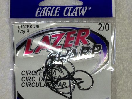 Circle Hooks-Offset Lazer Sharp Platinum Black L197BG Online Sale