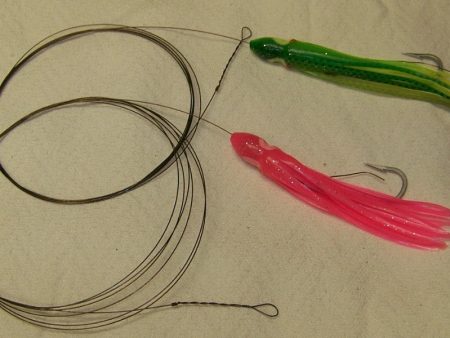 4 1 2  Squid Wire rigged  for Ballyhoo or Bonito Strips Fashion