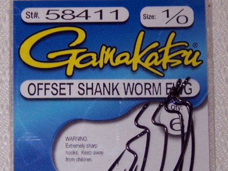 Gamakatsu Ex- Wide Gap Offset Shank Worm Hook Black Discount