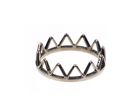 Black Rhodium Trikona Ring For Sale