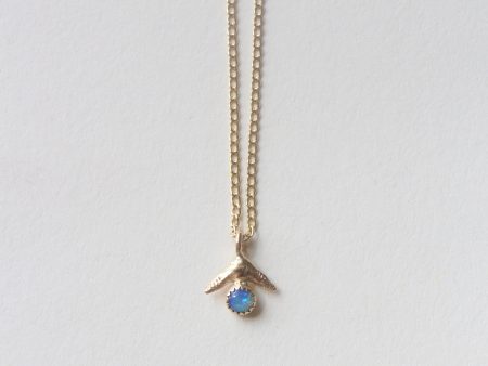 Shark Fin Necklace - Turquoise + Opal Hot on Sale