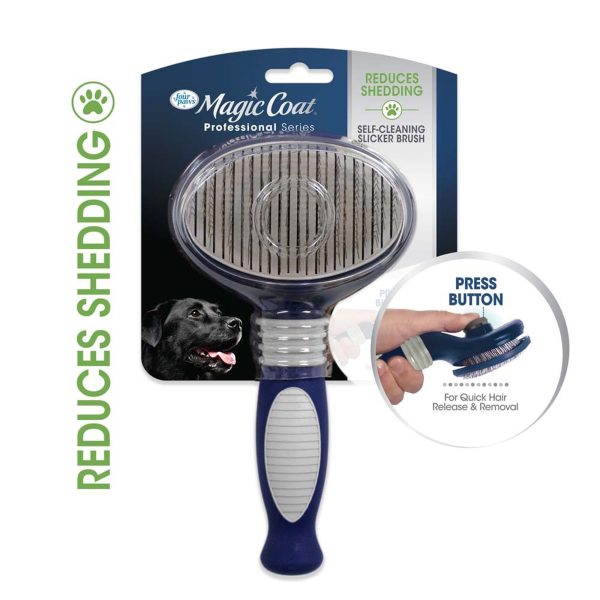 Four Paws Magic Coat Professional Series Self-Cleaning Slicker Brush Self-Cleaning Brush 1ea One Size Supply