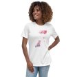 Cherry Blossom Kitten Women s Relaxed T-Shirt Online now