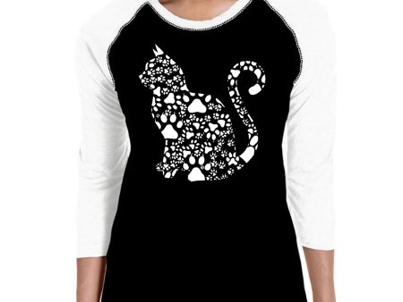 Cat Claws - Women s Raglan Word Art T-Shirt Online Hot Sale