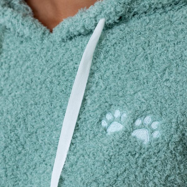 Paw Print Cloud Fleece Lounge Shorts Set Fashion