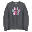 Hues of Pink Tie-Dye Paw Print Crewneck Sweatshirt For Discount