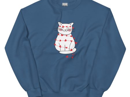 Wrapped in Love Kitty Crewneck Sweatshirt on Sale