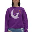 Cat Moon - Women s Word Art Crewneck Sweatshirt For Cheap