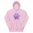 Purple Paw Print of Hearts Hoodie For Discount