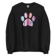 Hues of Pink Tie-Dye Paw Print Crewneck Sweatshirt For Discount