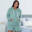 Paw Print Cloud Fleece Lounge Shorts Set Fashion