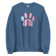 Hues of Pink Tie-Dye Paw Print Crewneck Sweatshirt For Discount