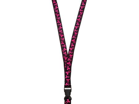 Pretty Pink Ribbon Lanyard Cheap