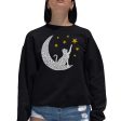 Cat Moon - Women s Word Art Crewneck Sweatshirt For Cheap