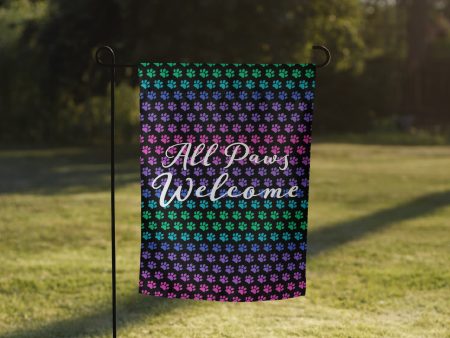 Rainbow Paws Garden Flag For Discount