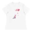 Cherry Blossom Kitten Women s Relaxed T-Shirt Online now