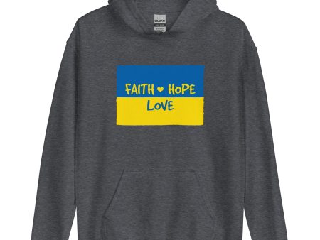 Faith, Hope & Love for Ukraine Hoodie Cheap