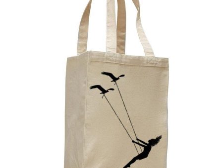 Flying Bird Swing Cotton Canvas Tote Bag Online Hot Sale