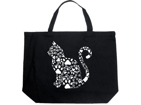 Cat Claws - Large Word Art Tote Bag Online Hot Sale