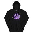 Purple Paw Print of Hearts Hoodie For Discount