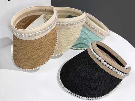 Casual Pearl Sun Visor Beach Hat Supply