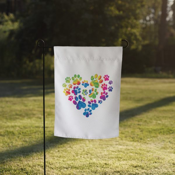 Anniversary Paw Print Love Garden Flag Online now