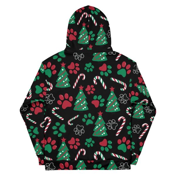 Christmas Paws & Candy Canes Hoodie For Cheap