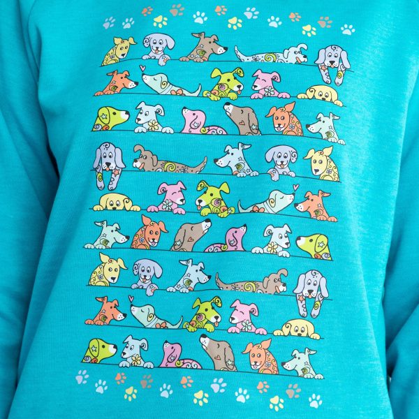 Peeping Pets Drop Tail Crewneck Sweatshirt Fashion