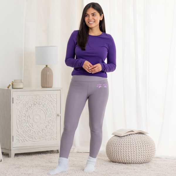 Paw Print Fleece-Lined Leggings Sale