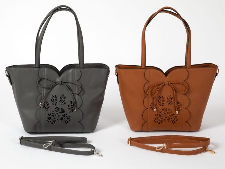 Bow & Hearts Paw Print Handbag Online now