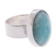 Amazonite Encounter Hand Made Peruvian Sterling Silver Amazonite Cocktail Ring For Discount