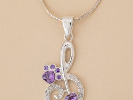 Sterling Silver Infinity Paw Print Necklace Cheap