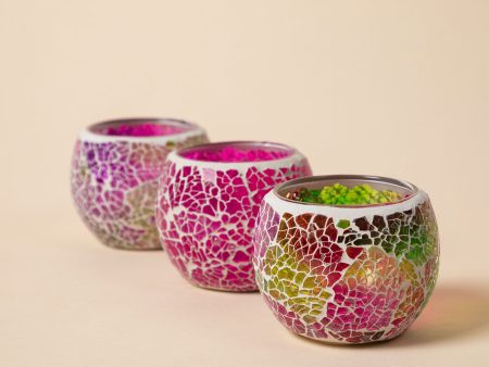 Mosaic Votive Holders - Set of 3 Discount