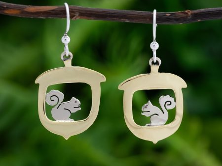 Go Nuts Squirrel & Acorn Earrings Cheap