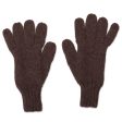 Winter Walk in Mahogany Hand-Knit 100% Alpaca Gloves in Mahogany from Peru Online