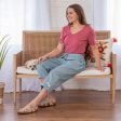 Paw Print Zipper-Hem Denim Capri Pants Sale