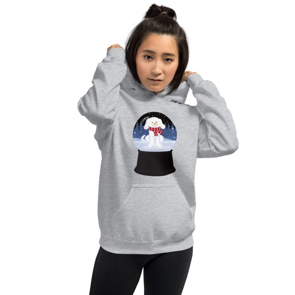 Snowman Puppy Snow Globe Hoodie on Sale